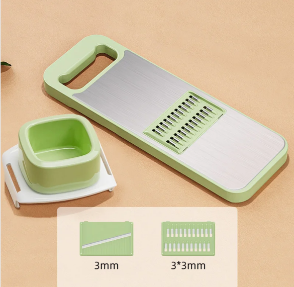 多功能切菜器不銹鋼蘿蔔土豆刨絲切絲器大蒜切片機 封閉式護手設計,保護手指,遠離刀片,省力不傷手,百變料理一套搞定 多功能切菜器不銹鋼蘿蔔土豆刨絲切絲器大蒜切片機 封閉式護手設計,保護手指,遠離刀片,省力不傷手,百變料理一套搞定